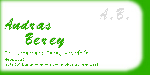 andras berey business card